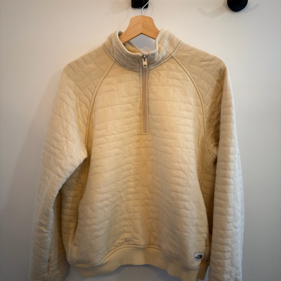 The North Face Tops - The North Face Women’s Quilted Half-Zip Pullover Sweatshirt - Cream